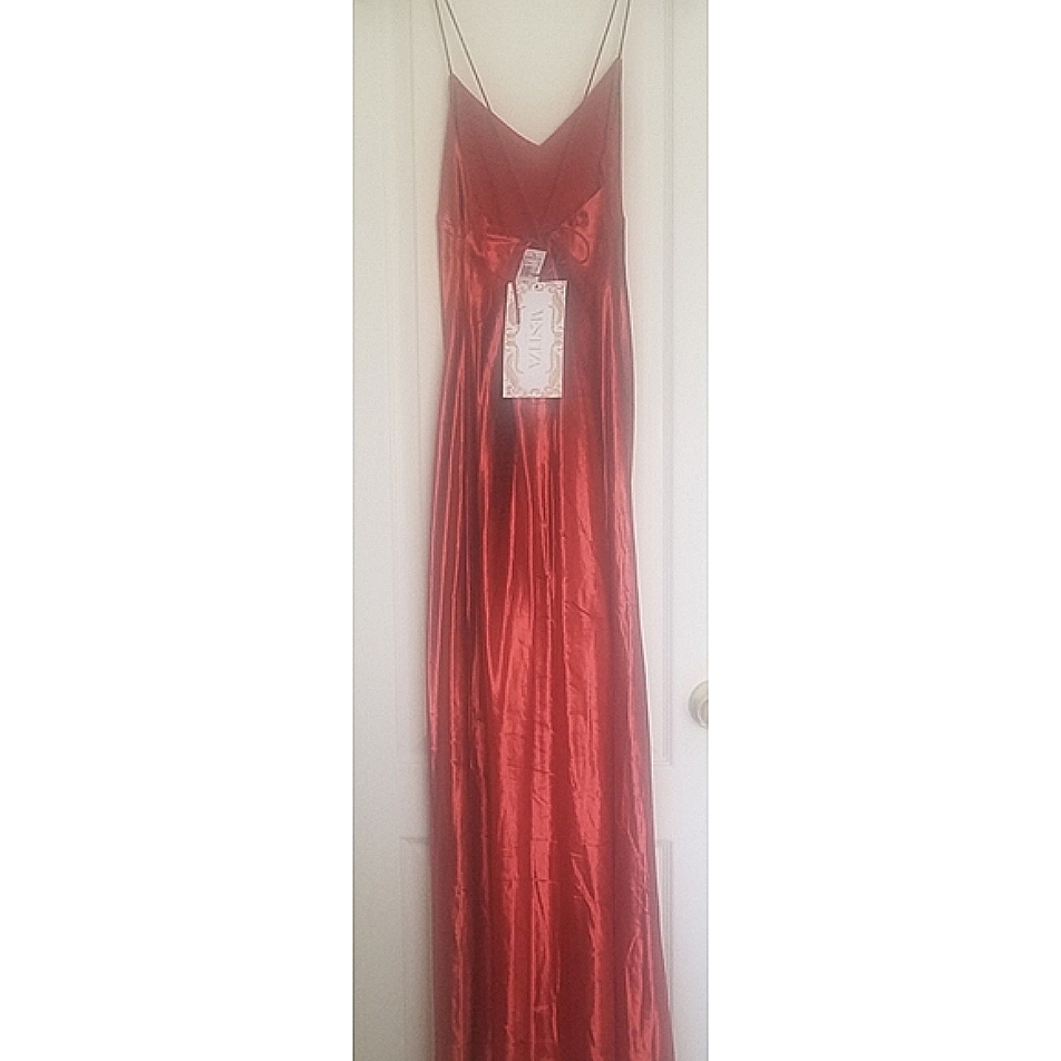 Gorgeous Mestiza New York Mara Velvet V-Neck Maxi Slip Dress Size M. — image 7 of 8